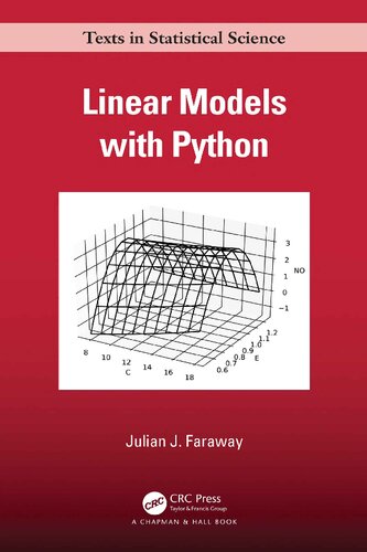 Linear Models With Python Julian J Faraway