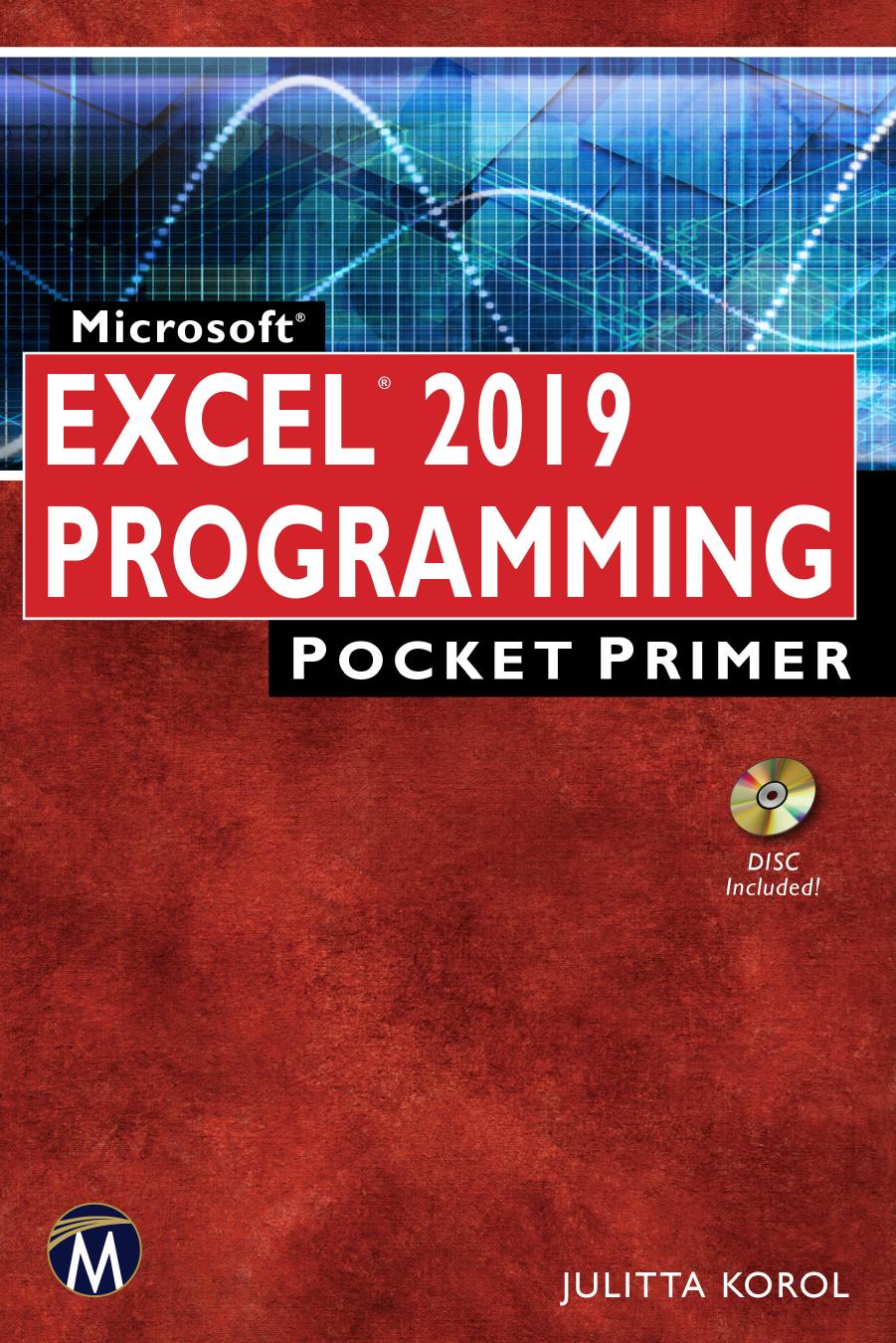 Microsoft Excel 2019 Programming Pocket Primer Computing Korol
