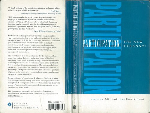 Participation The New Tyranny Bill Cooke Editor Uma Kothari Editor