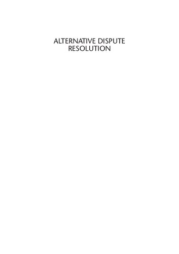 Alternative Dispute Resolution 5 Tania Sourdin