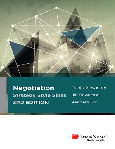 Negotiation Strategy Style Skills 3rd Edition 3rd Edition Nadja Marie Alexander