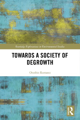 Towards A Society Of Degrowth Onofrio Romano