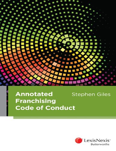 Annotated Franchising Code Of Conduct Stephen Giles