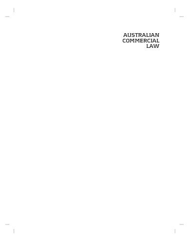 Australian Commercial Law 31th Edition John Trone Clive Turner
