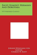 Faust Egmont Hermann And Dorothea V19 Harvard Classics Goethe