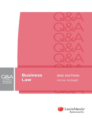 Business Law 2nd Edition Anne Ardagh