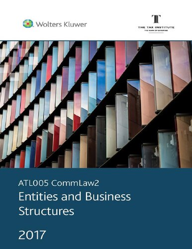 Atl005 Commlaw2 Entities And Business Structures Cch Editors