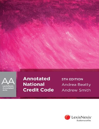 Annotated National Credit Code 5th Edition Andrea Patricia Beatty