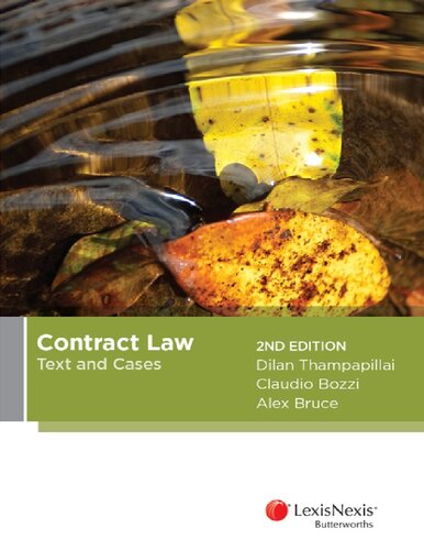 Contract Law Text And Cases Second Edition Claudio Bozzi Dilan Thampapillai