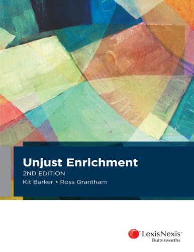 Unjust Enrichment 2nd Edition Kit Barker Ross Grantham