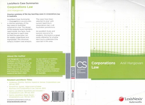Corporations Law Anil Hargovan