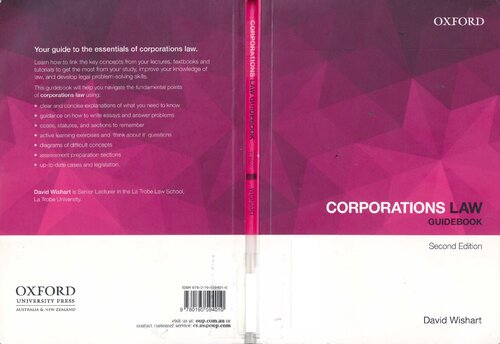 Corporations Law Guidebook 2nd Edition David Wishart