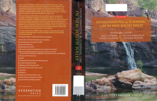 Environmental And Planning Law In New South Wales 4th Edition Rosemary Lyster