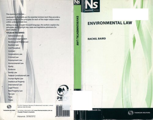 Environmental Law 1st Edition Rachel J Baird