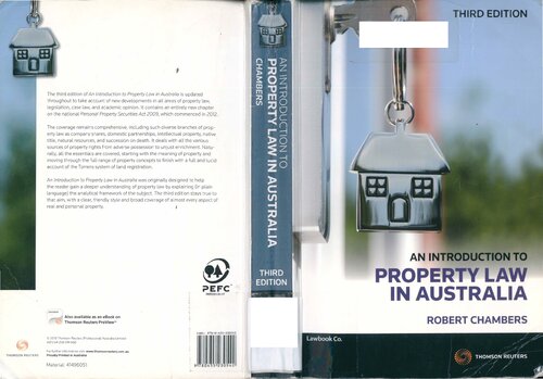 An Introduction To Property Law In Australia Third Edition Robert Chambers