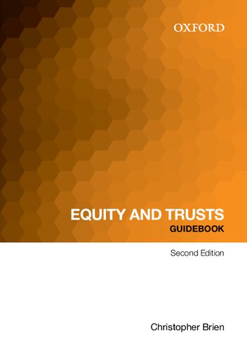 Equity And Trust Guidebook 2nd Edition Christopher Brien