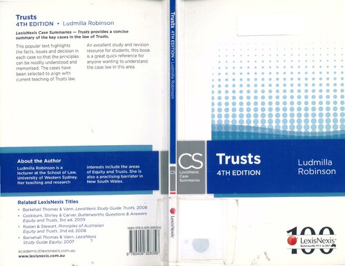 Trusts 4th Edition Ludmilla Robinson