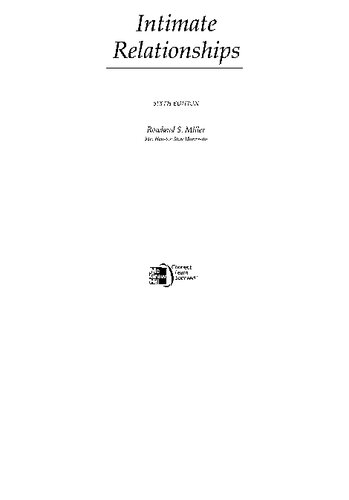 Intimate Relationships 6th Edition Rowland S Miller