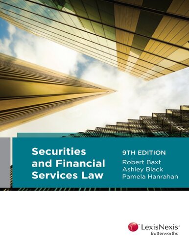 Securities And Financial Services Law 9th Edition Ashley Black Robert Baxt Pamela F Hanrahan Cch Australia Limited