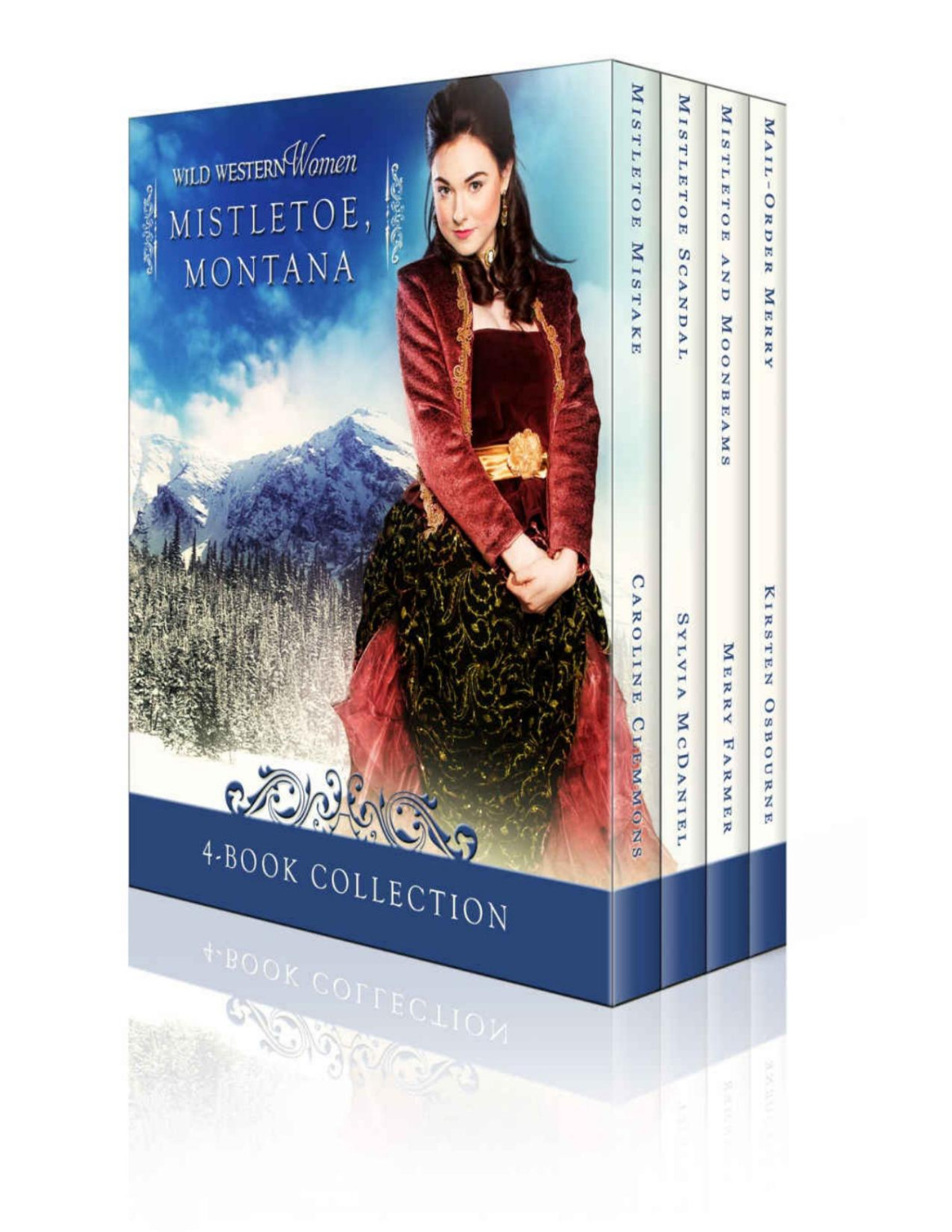 Wild Western Women Mistletoe Montana Sweet Western Historical Holiday Box Set Caroline Clemmons Sylvia Mcdaniel Merry Farmer Kirsten Osbourne Clemmons