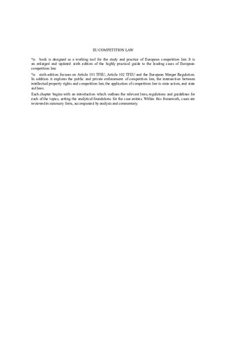 Eu Competition Law Sixth Ed Ariel Ezrachi