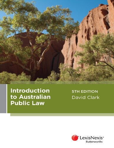 Introduction To Australian Public Law 5th Edition David Clark