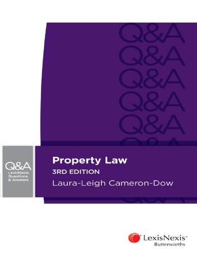 Property Law 3rd Edition Lauraleigh Camerondow