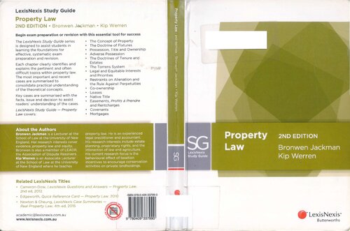 Property Law 2nd Edition Kip Werren Bronwen Leroy