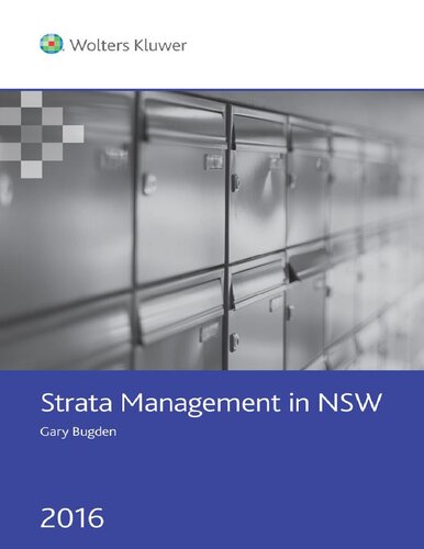 Strata Management In Nsw First Edition Gary Francis Bugden Cch Australia Limited