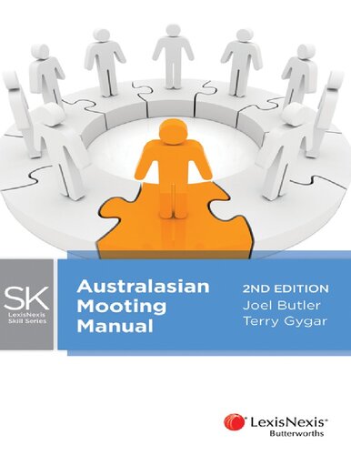 Australasian Mooting Manual 2nd Edition Joel Butler Terry Gygar
