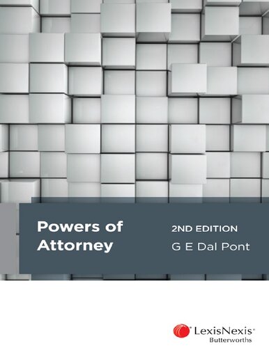 Powers Of Attorney Second Edition Gino Evan Dal Pont