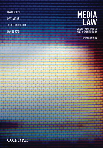 Media Law Cases Material And Commentary 2nd Edition David Rolph