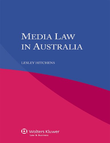 Media Law In Australia 1st Edition Lesley Hitchens