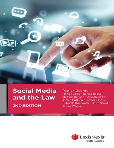 Social Media And The Law 2nd Edition Patrick Thomas George Patrick Thomas George Editor