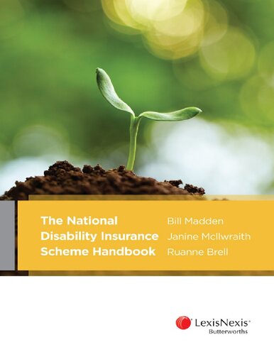 The National Disability Insurance Scheme Handbook 1st Edition Janine Mcilwraith Bill Madden Ruanne Brell