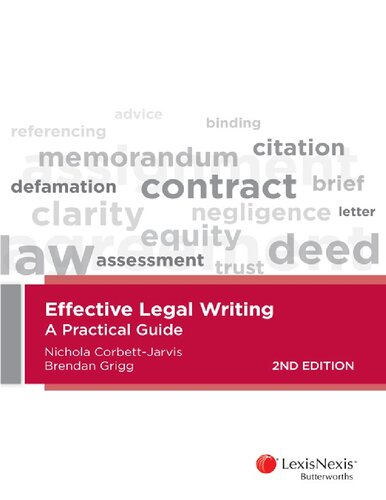 Effective Legal Writing Second Edition Nichola Corbettjarvis