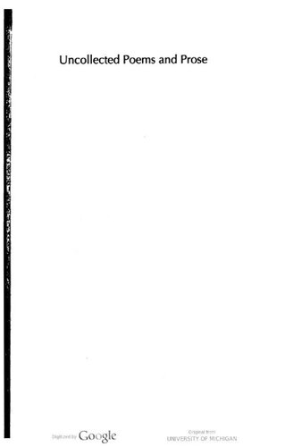 Uncollected Poems And Prose A K Ramanujan Molly A Danielsramanujan Editor