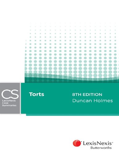 Torts 8th Edition Duncan Holmes