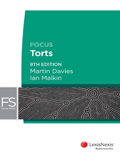 Torts 8th Edition Ian Malkin Martin Davies