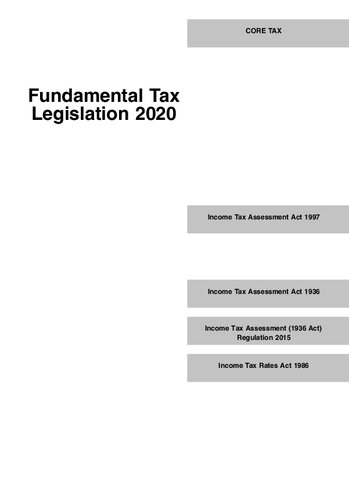 Fundamental Tax Legislation 2020 2020 Edition Dale Pinto Keith Kendall Kerrie Sadiq