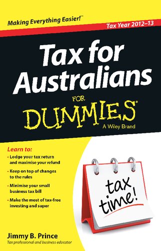 Tax For Australians For Dummies 2012th Edition Jimmy B Prince