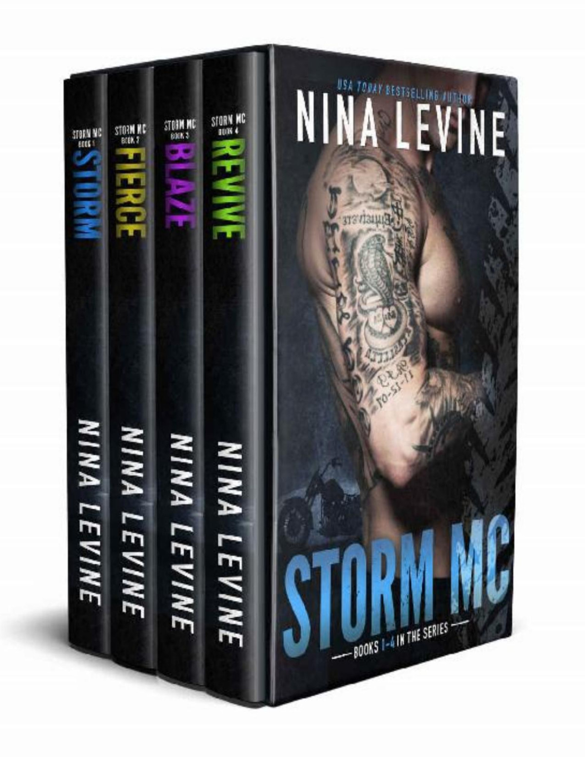 Storm Mc Collection Books 1 4 Motorcycle Club Romance Nina Levine Levine