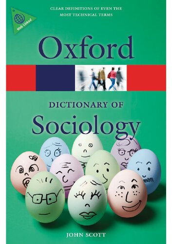 A Dictionary Of Sociology 4e Oxford Quick Reference 4th Edition John Scott