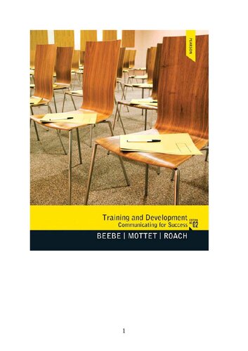Training Development Communicating For Success 2nd Edition Steven A Beebe