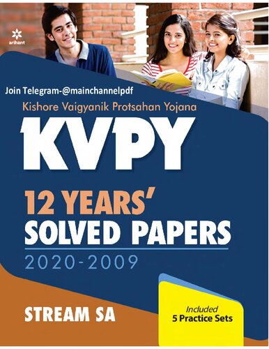 Kvpy 12 Years Solved Papers 20202009 Stream Sa 2021th Edition Arihant Experts