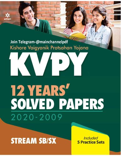 Kvpy 12 Years Solved Papers 20202009 Stream Sbsx Arihant Experts