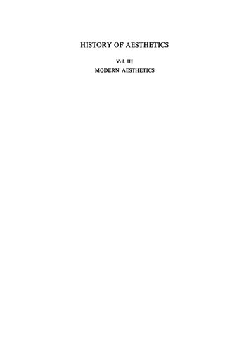 History Of Aesthetics Vol 3 Modern Aesthetics Reprint Wladyslaw Tatarkiewicz