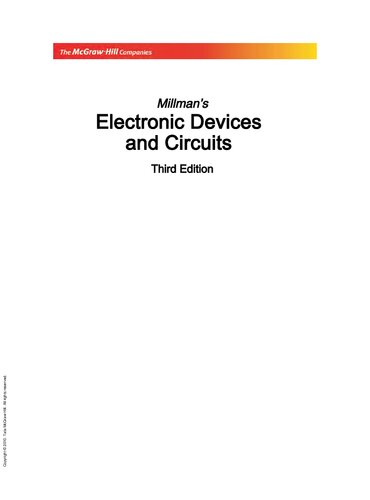 Millmans Electronics Devices And Circuits 3rd Edition Jacob Millman