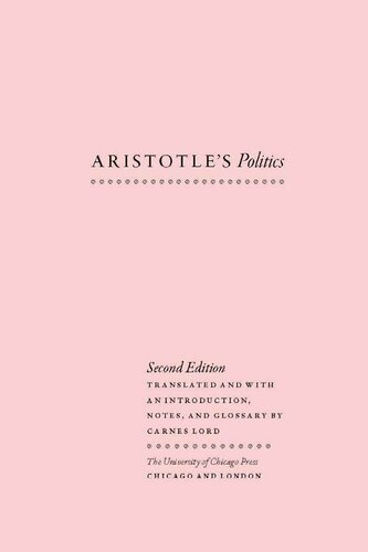 Aristotles Politics Translated By Benjamin Jowett With Introduction Analysis And Index By H W C Davis Classic Reprint Aristotle Aristotle