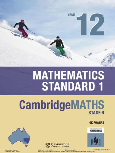 Cambridge Maths Stage 6 Nsw Standard 1 Year 12 Gregory Powers